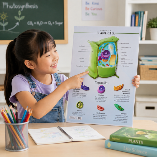 Play N Learn Plant Cell Structure & Functions Poster | Biology Teaching Resource