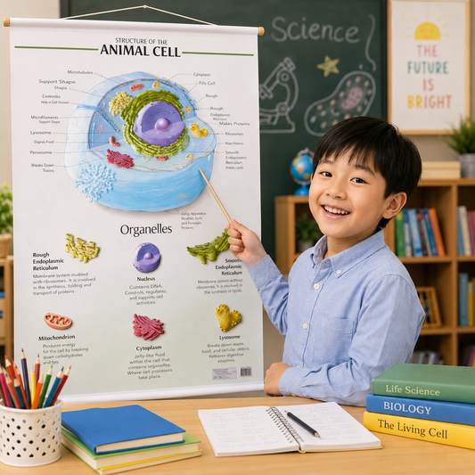 Play N Learn Animal Cell Structure & Functions Poster | Biology Teaching Resource