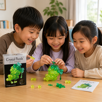 Play N Learn Green Grapes 3D Crystal Puzzle | Jigsaw Puzzle Building & Spatial Skills