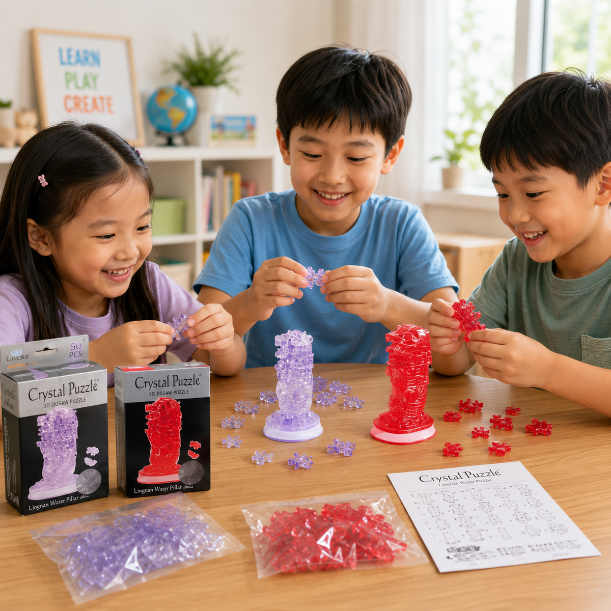 Play N Learn Singapore Merlion 3D Crystal Puzzle | Jigsaw Educational Toy