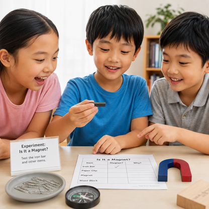 Play N Learn Science Experiment Unmarked Bar Magnet | Magnetic Pole Discovery Teaching Resource