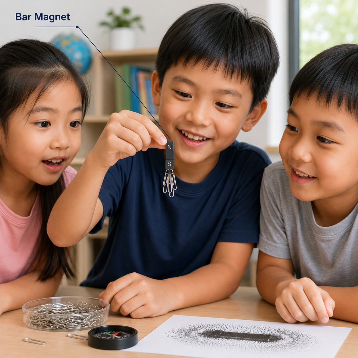 Play N Learn Science Experiment Marked Bar Magnet | Magnetism Teaching Resource (1 Piece)