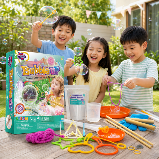 Play N Learn Big Bang Science Bouncing Bubble Making Kit | STEAM Activity for Kids