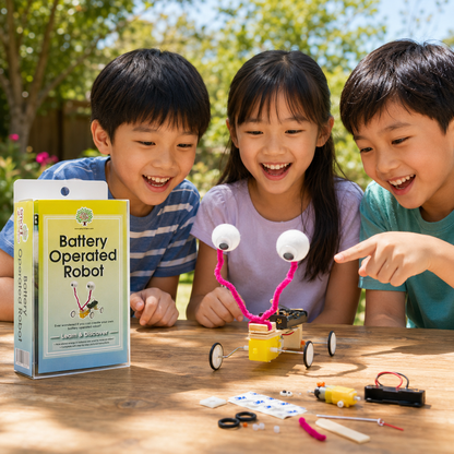 Play N Learn Battery Operated Self-Assembly Robot Kit | STEM Build & Personalise
