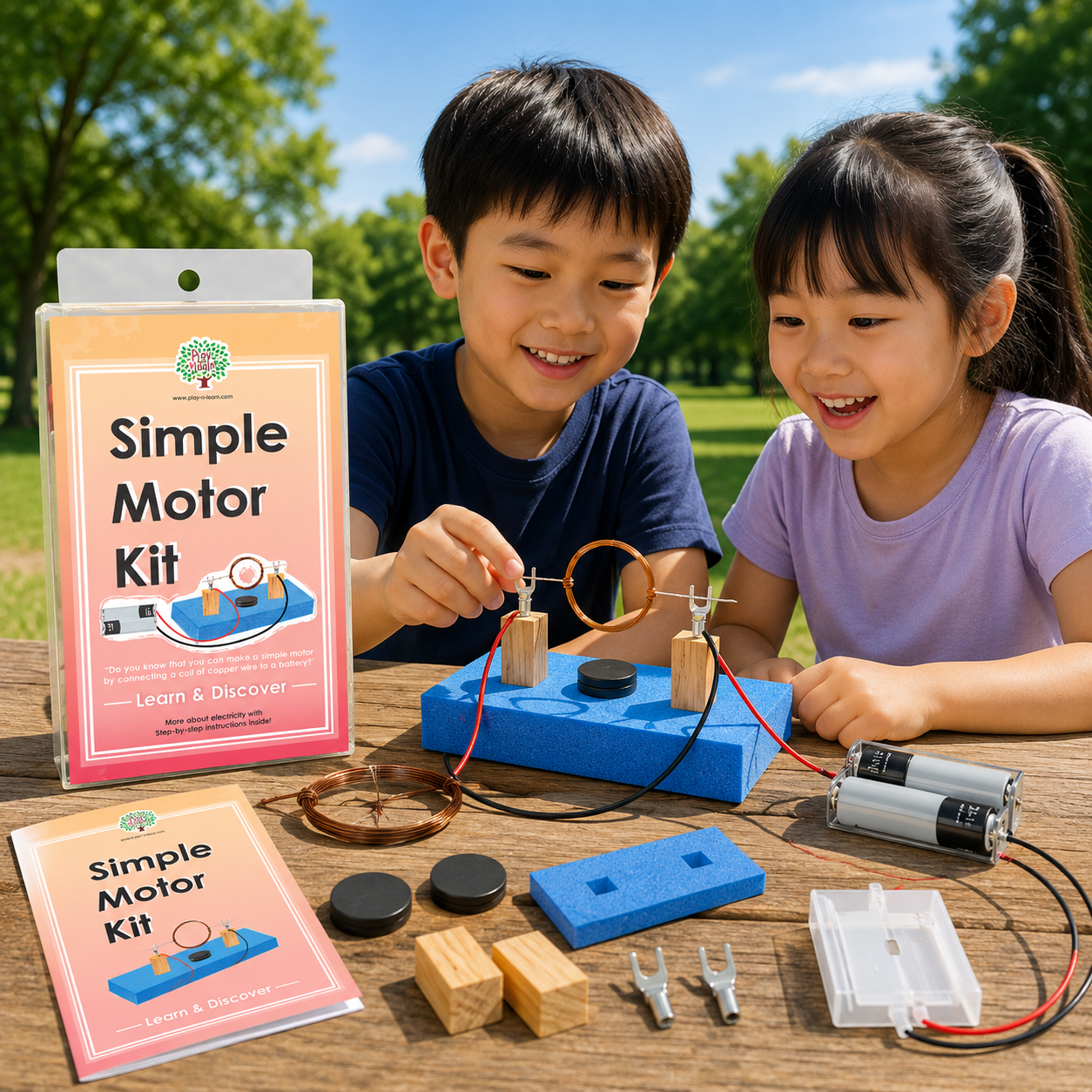 Play N Learn Simple Motor Kit | STEM Magnetism & Electricity Science Experiment