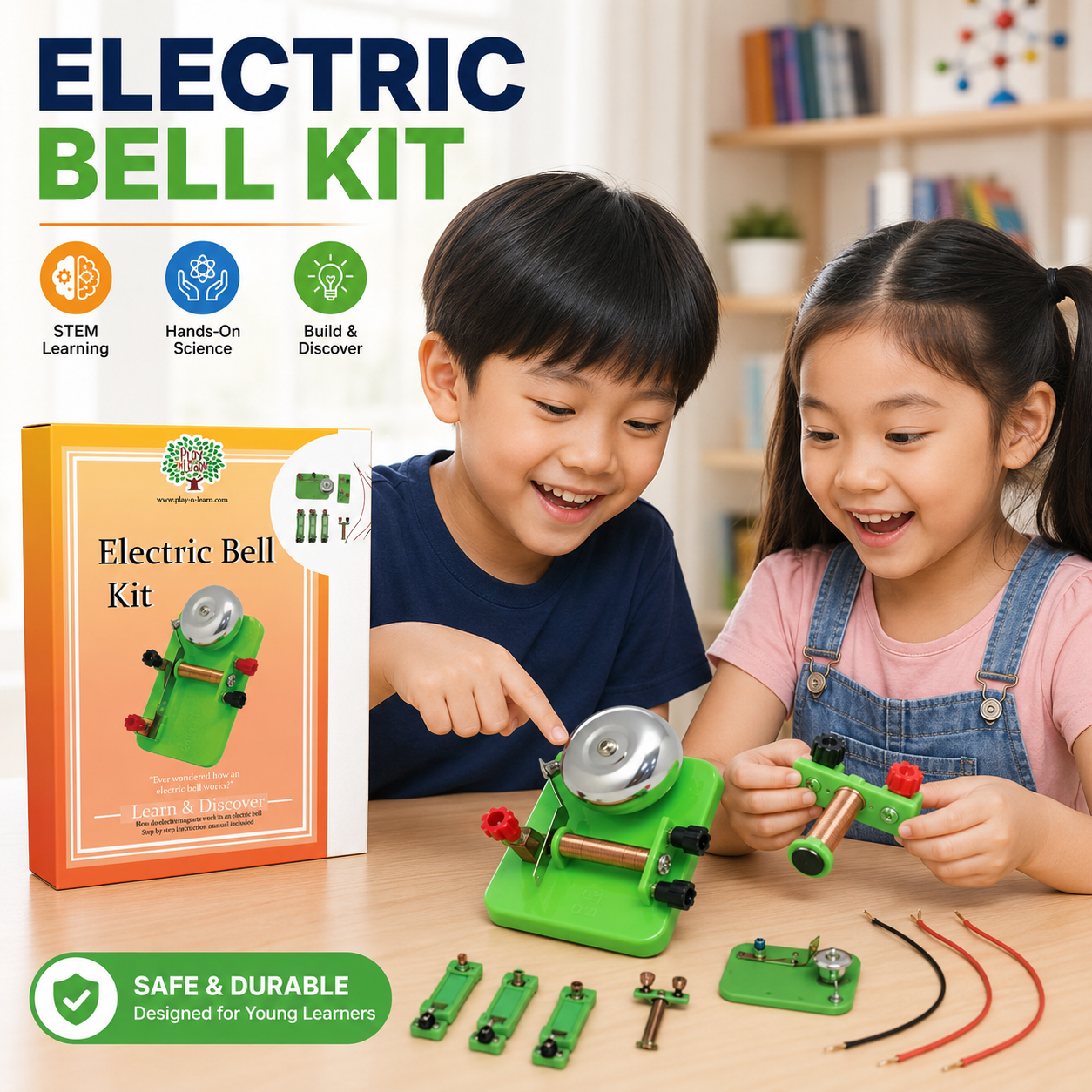 STEM Learn & Discover Play N Learn Mechanical Electric Bell Toy Teaching Resource Learning Resource