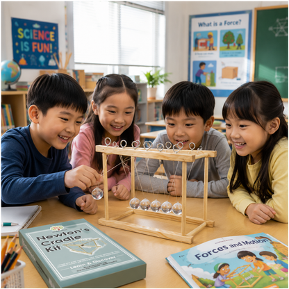 Play N Learn Newton's Cradle Kit | STEM Physics Experiment for Kids