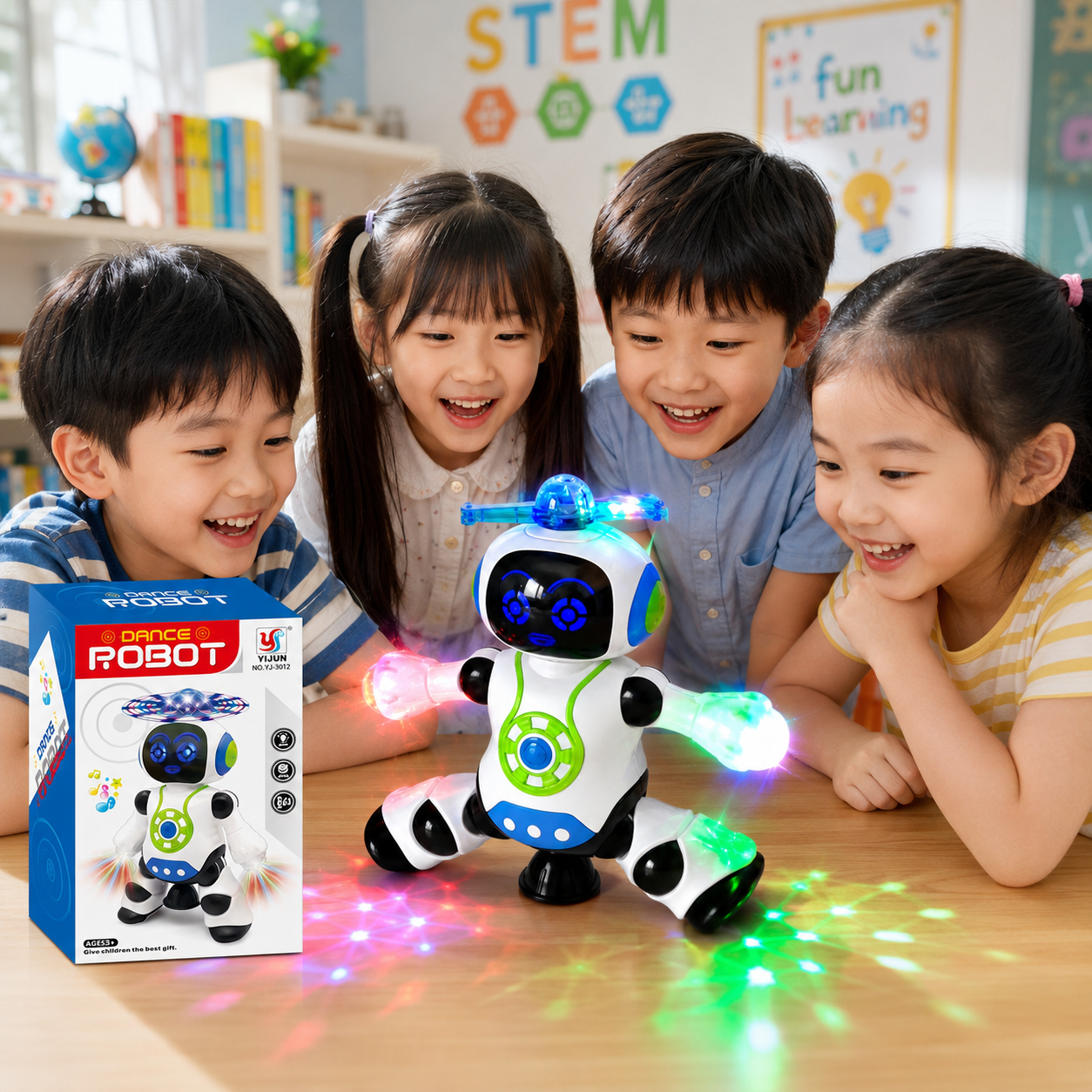 Play N Learn Dancing Robot | Interactive Musical Toy with Lights & Sounds