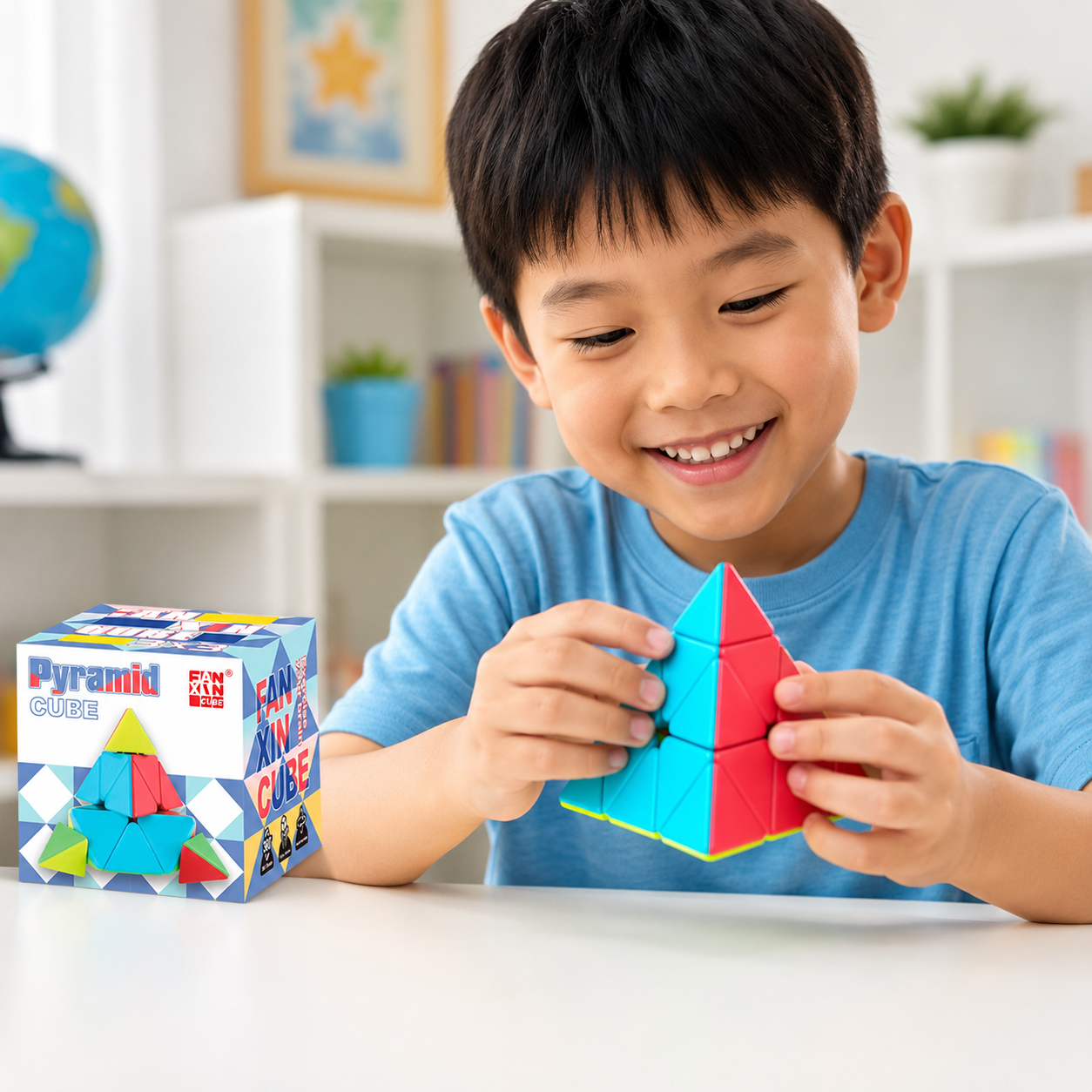 Play N Learn Rubik Triangle Pyraminx | IQ Brain Teaser for Kids & Adults
