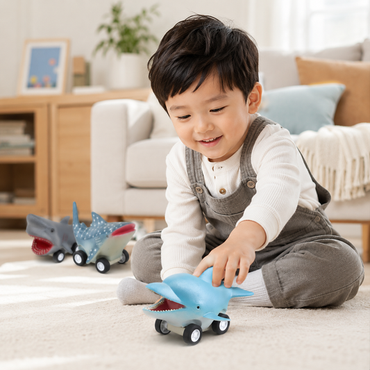 Play N Learn Pull Back Shark Cars | Sea Creature Toy for Kids