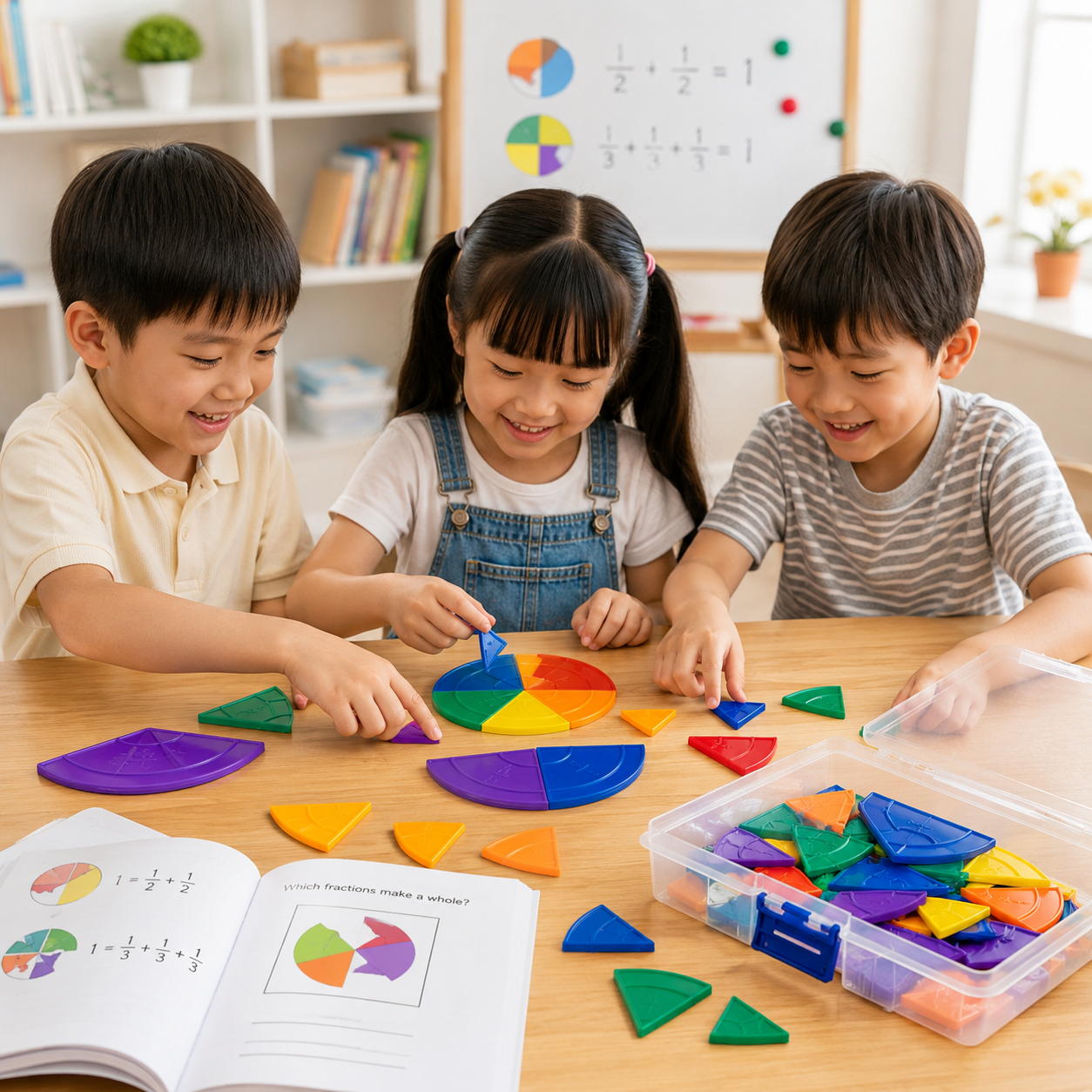 Play N Learn Plastic Pie Charts | Fractions Math Teaching Aid