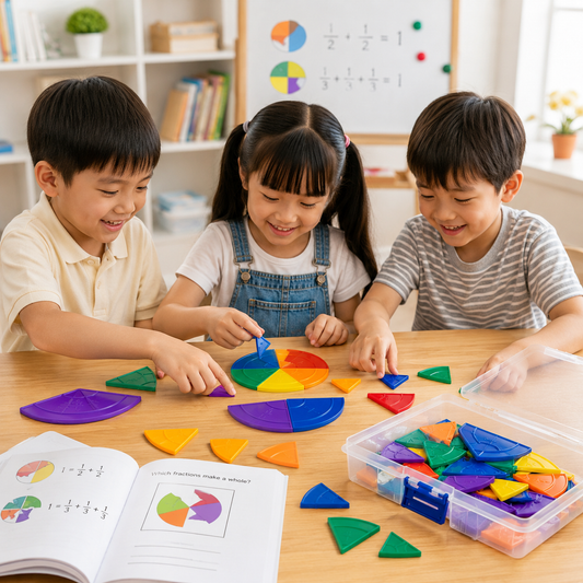 Play N Learn Plastic Pie Charts | Fractions Math Teaching Aid
