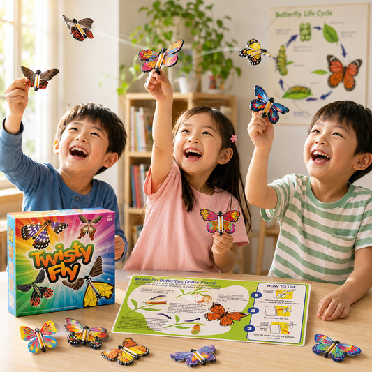 Play N Learn Butterfly Twisty Fly | Science Party Gift, Random Colour