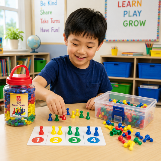 Play N Learn Game Tokens & Counters | Colourful Board Game Pieces for Kids