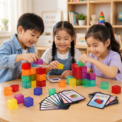 Play N Learn Magnetic 3D Tangram Cube | Spatial Reasoning Puzzle