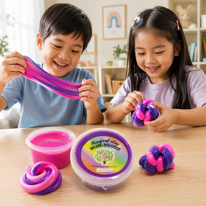 Play N Learn Magical Colour Changing Clay | Pink Sensory Putty
