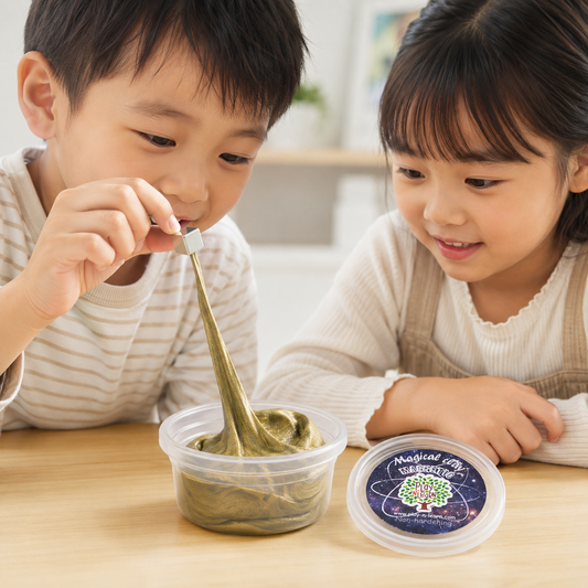 Play N Learn Magical Magnetic Clay | Gold Sensory Putty with Neodymium Magnet