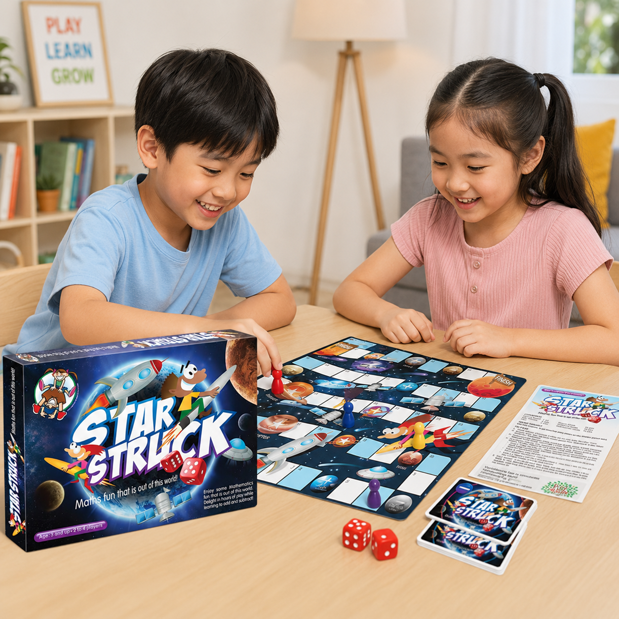Play N Learn Star Struck Board Game | Addition & Subtraction Maths Skills