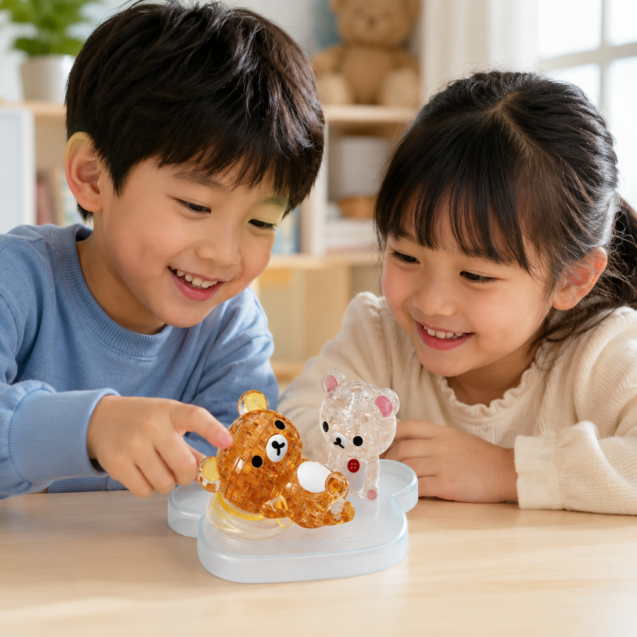 Play N Learn 3D Crystal Puzzle Rilakkuma & Korilakkuma | Spatial Skills & Logical Thinking