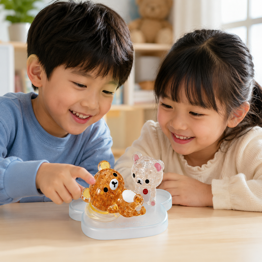 Play N Learn 3D Crystal Puzzle Rilakkuma & Korilakkuma | Spatial Skills & Logical Thinking