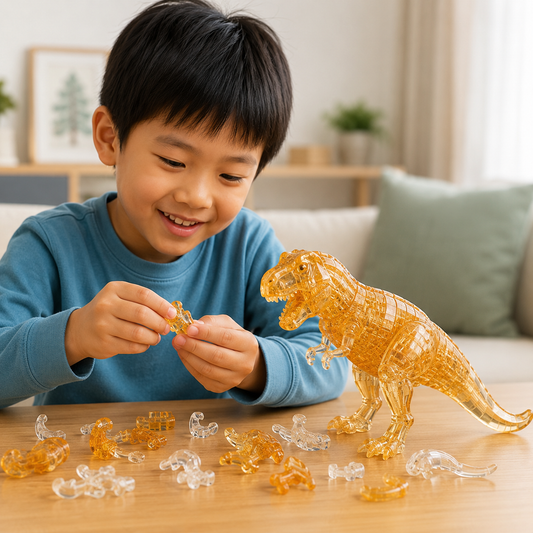 Play N Learn 3D Crystal Puzzle Tyrannosaurus T-Rex | STEM Jigsaw Brain Teaser