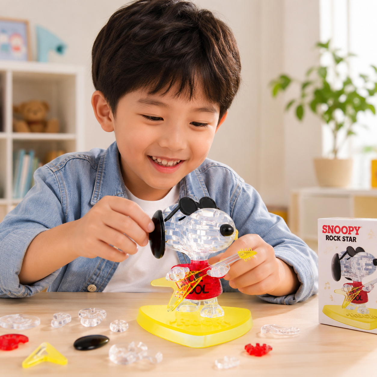 Play N Learn Snoopy Joe Cool 3D Crystal Puzzle | Jigsaw Educational Toy