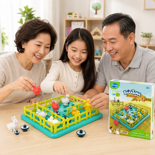 Play N Learn Happy Farm Puzzle Board Game | STEM Logical Reasoning