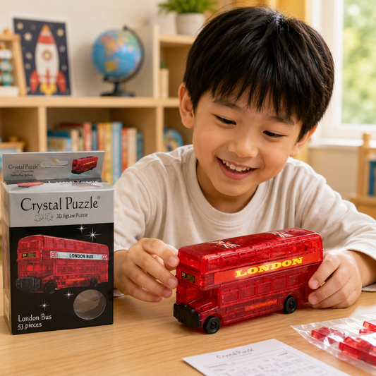 Play N Learn 3D Crystal Puzzle London Bus | STEM Jigsaw Brain Teaser