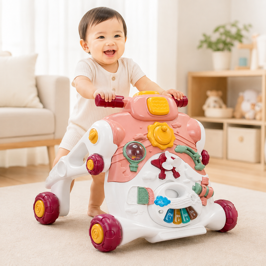 Play N Learn Baby Activity Walker | Multifunctional Push Walker with Music & Sensory Toys