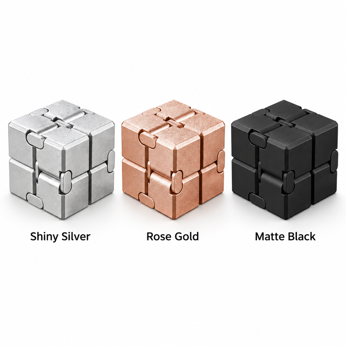 Play N Learn Infinity Metal Cube – Magnetic Fidget & Stress Relief Toy