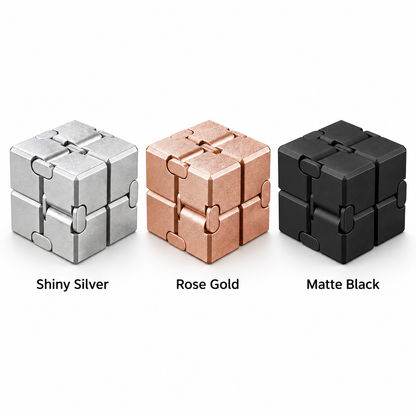 Play N Learn Infinity Metal Cube – Magnetic Fidget & Stress Relief Toy