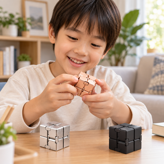 Play N Learn Infinity Metal Cube – Magnetic Fidget & Stress Relief Toy