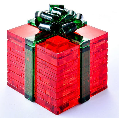 Play N Learn 3D Crystal Christmas Gift Box | Festive Puzzle Building & Spatial Skills