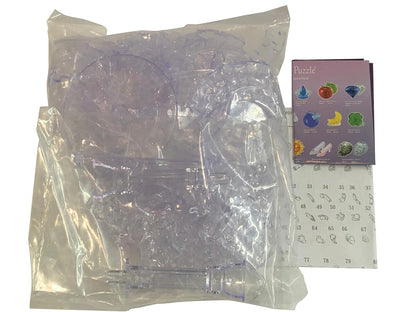 Play N Learn 3D Crystal Puzzle Clear Carousel | Spinning Jigsaw Brain Teaser & Display Gift