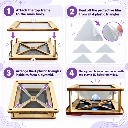 Play N Learn Hologram Projector Kit | DIY 3D Hologram STEM Science & Optical Learning Kit for Kids