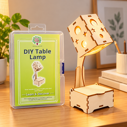 Play N Learn DIY Wooden Table Lamp Kit for Kids | STEM Science & Creative Learning Activity