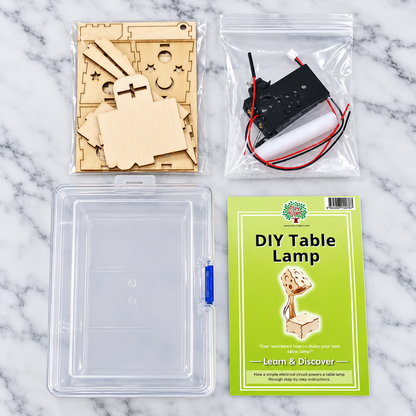 Play N Learn DIY Wooden Table Lamp Kit for Kids | STEM Science & Creative Learning Activity