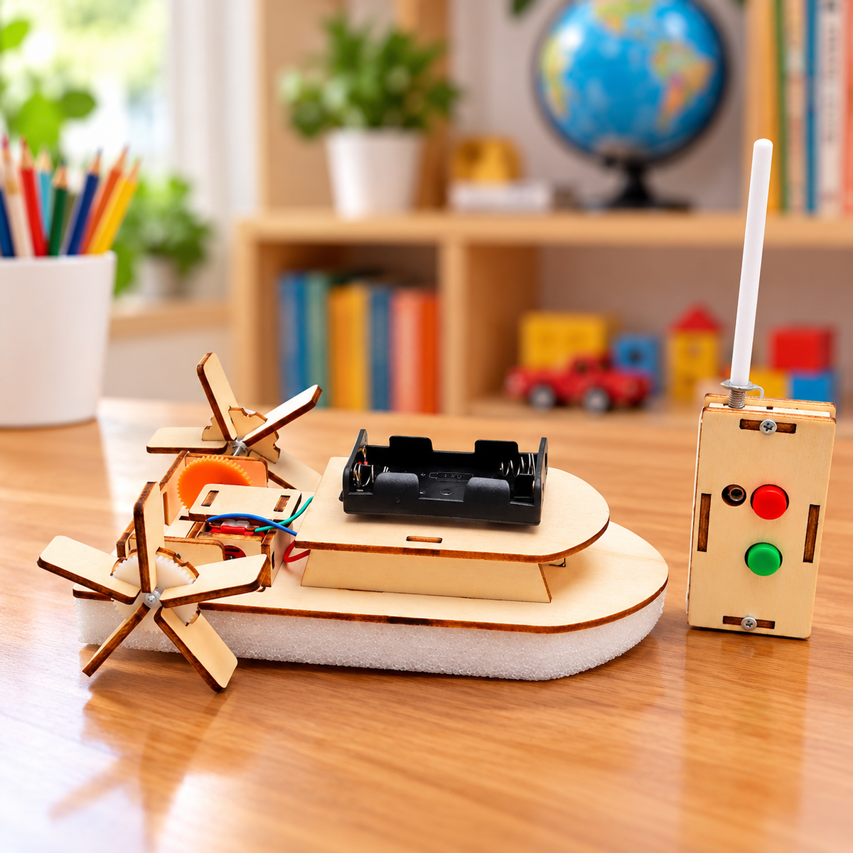 Play N Learn Remote Control Boat Kit | DIY Wireless STEM Science & Engineering Kit for Kids