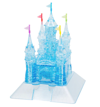 Play N Learn 3D Crystal Puzzle Grand Dark Blue Castle | Deluxe Jigsaw Brain Teaser & Display Centrepiece