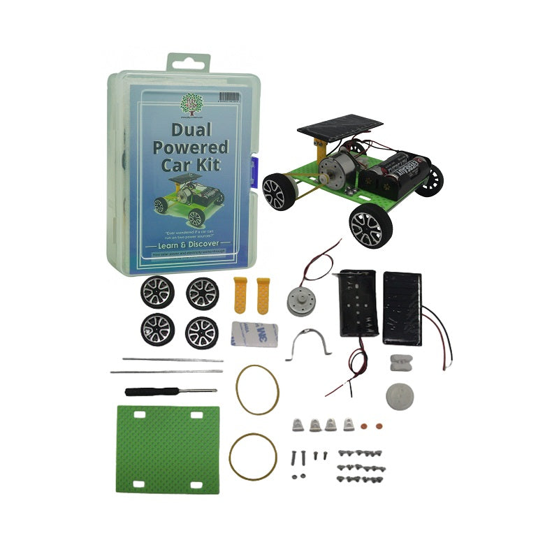Self Assembly Dual Powered Solar and Battery Powered Car Science Toy Teaching Resource