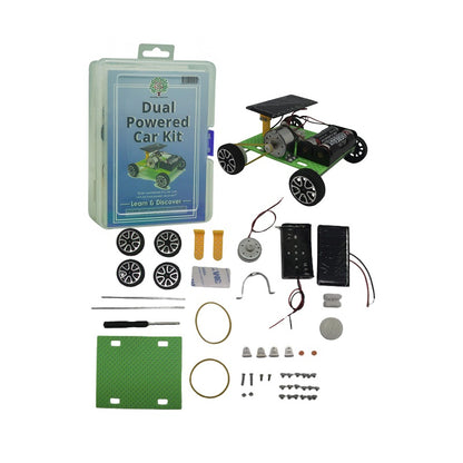 Play N Learn Self-Assembly Dual Powered Solar & Battery Car Kit | STEM Energy Science
