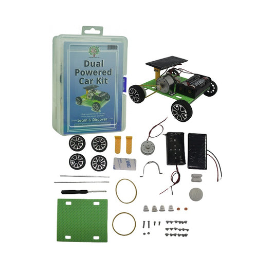 Self Assembly Dual Powered Solar and Battery Powered Car Science Toy Teaching Resource
