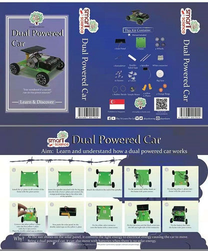 Play N Learn Self-Assembly Dual Powered Solar & Battery Car Kit | STEM Energy Science