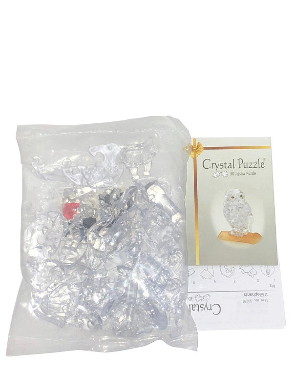 Jigsaw Puzzle Play N Learn 3D Crystal Puzzle Clear Elephant & Baby Set