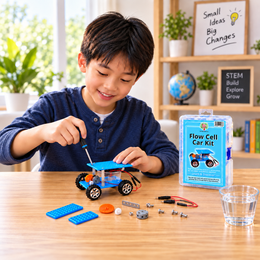 Play N Learn Flow Cell Car Kit | Salt Water Powered STEM Science Kit