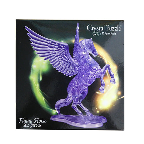 Jigsaw Puzzle 3D Crystal Flying Horse Clear/ Purple