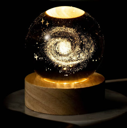 Play N Learn 3D Crystal Ball Lamp Nightlight | Futuristic Artistic Deco Gift
