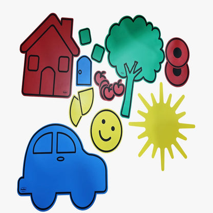Play N Learn Shapes, Colours & Common Objects Poster | Preschool Learning Resource