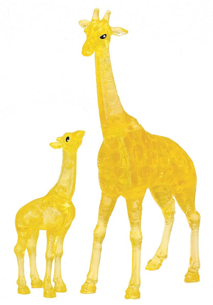 Play N Learn 3D Crystal Puzzle Giraffe & Baby Gift Set | Jigsaw Brain Teaser & Display Gift