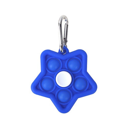 Play N Learn IQ Pop Bubble Fidget Spinner with Keychain | Party Gift Toy (Random Colour) 1 Piece